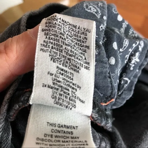 Free People We The Free Blossom Rigid Skinny High Rise Jeans Black Size 27 - Image 11