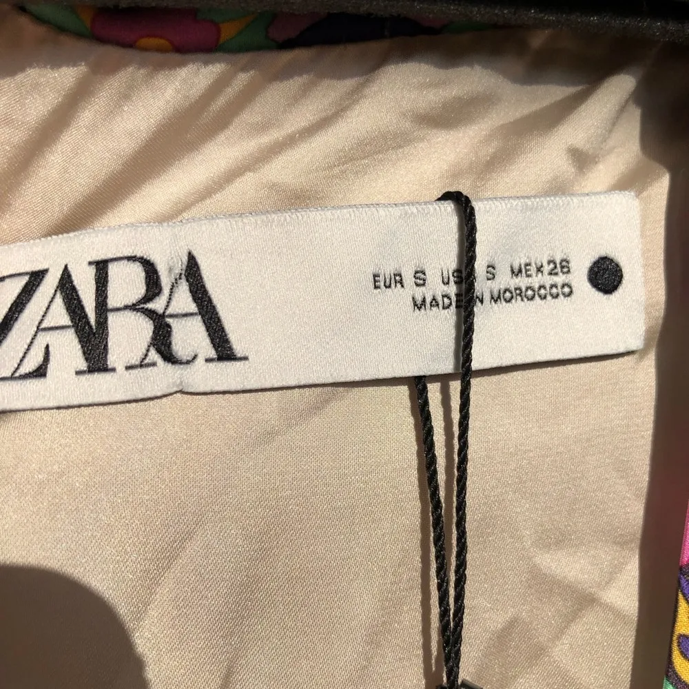 ZARA Satin lined belted kimono Jacket Duster Robe with pockets S - Image 12