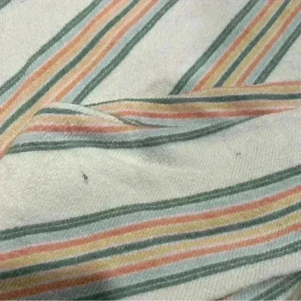 Southern Spirit Striped Beach Vacation Comfy Hoodie Poncho Sweatshirt Size S White - Image 7