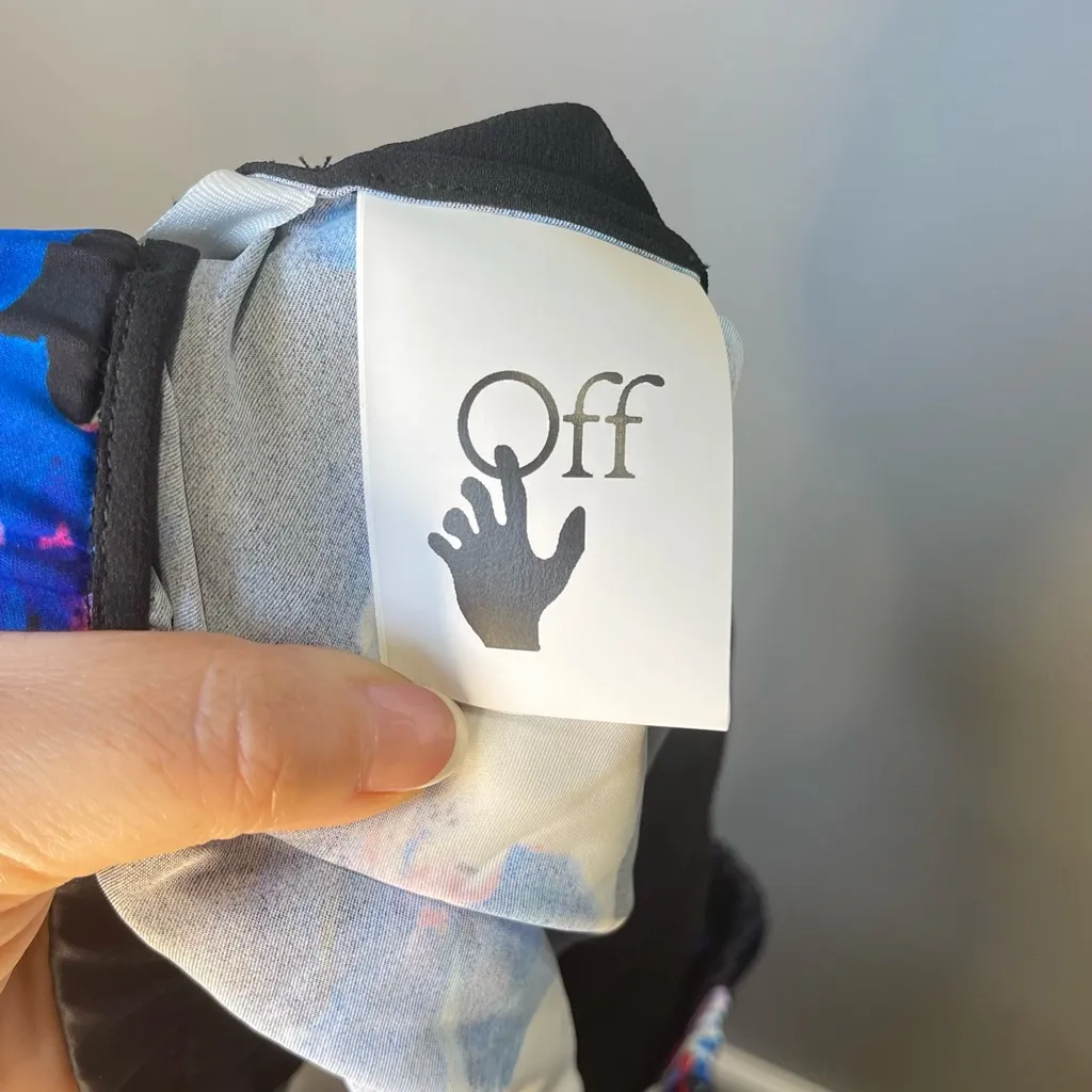 Off-White NEW BRUSHSTROKES STRAIGHT-LEG‎ TROUSERS IN BLACK Size Large - Image 6