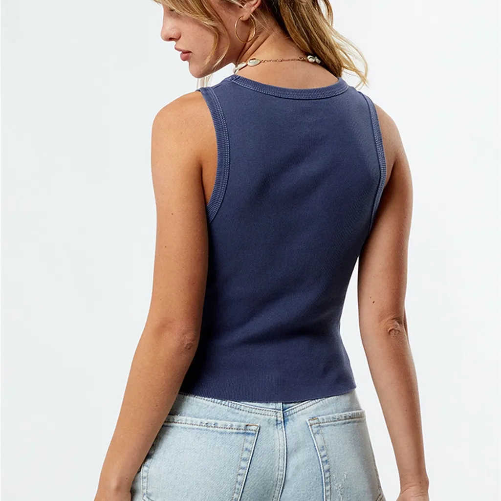 💙🆕PacSun Golden Hour Blue Hawaii 95 Fitted Tank Top ✨NWT✨ - Image 3