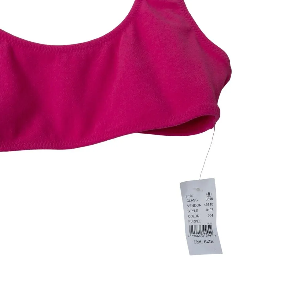 Pacsun Eco LA Hearts Pink Scoop Bikini Top & String Swim Bottom Set Size Small - Image 3