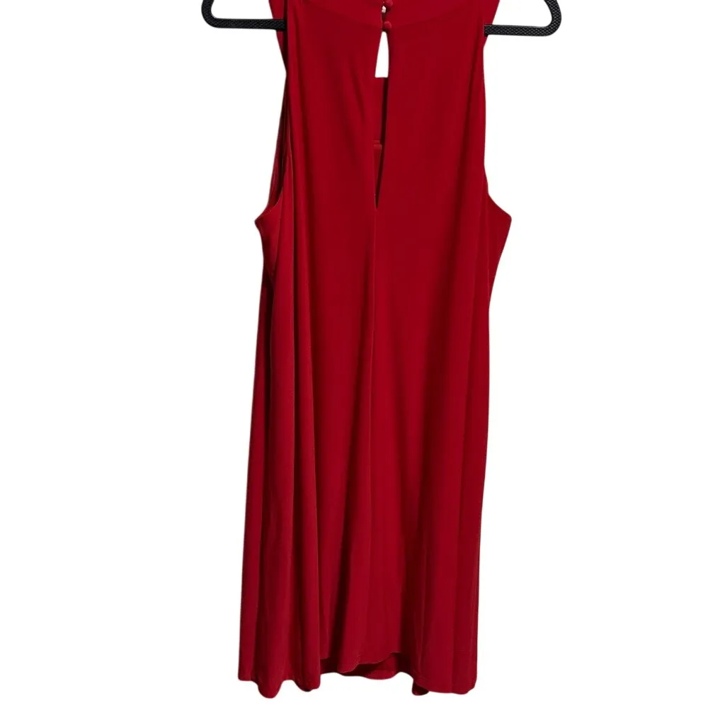 Jessica Howard Women's Red Beaded Neckline Sleeveless Shift Dress Size 14 - Image 7