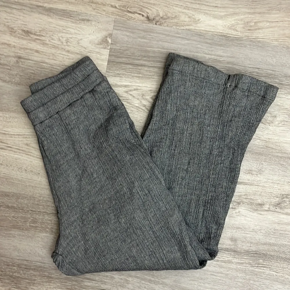 Comfy USA Heather Gray Elastic Waist Pull On Cropped Pants Size XS - Image 6