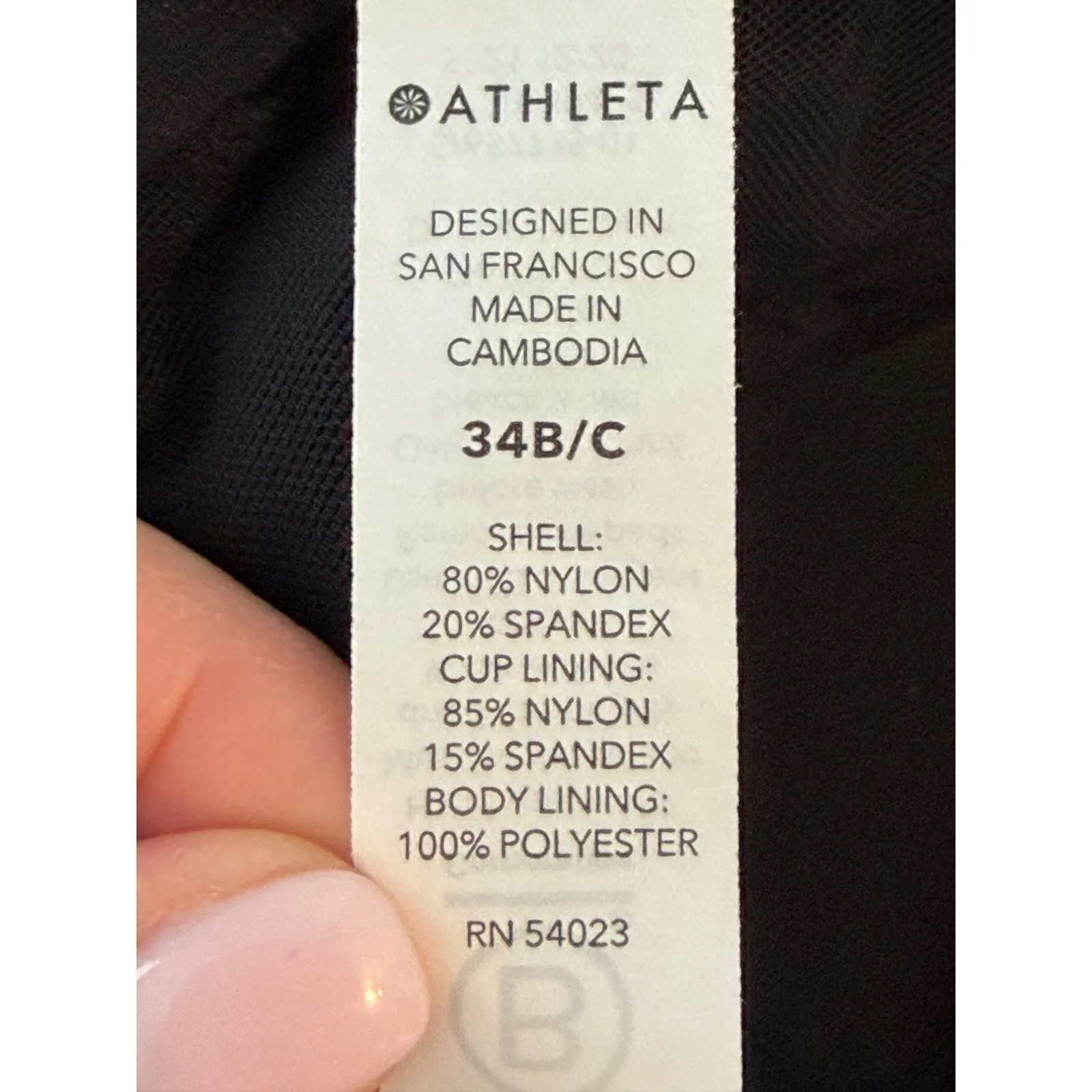 Athleta Maldives Striped Tankini Swim Top Halter Neck Keyhole Back Size 34 B/C - Image 7