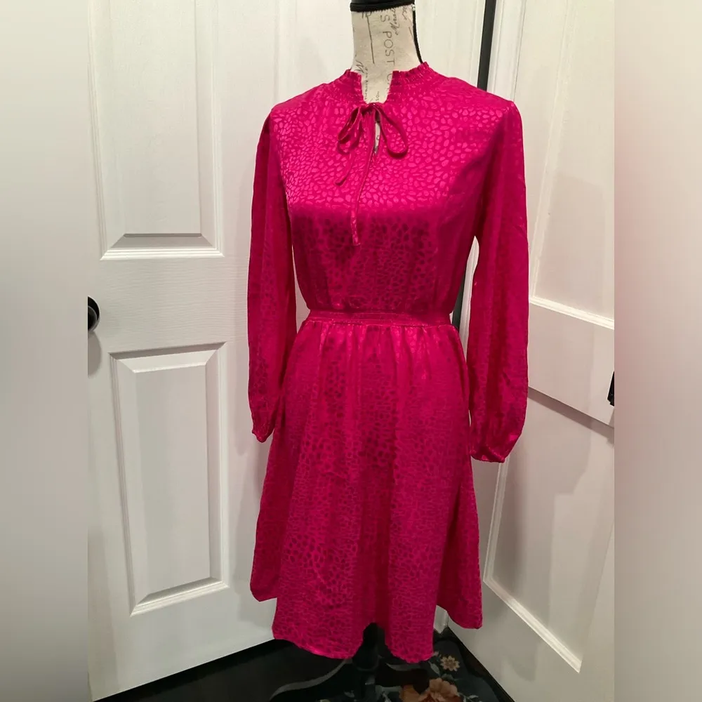 NWT CHENAULT LEOPARD PRINT SHIRT DRESS Size M - Image 8