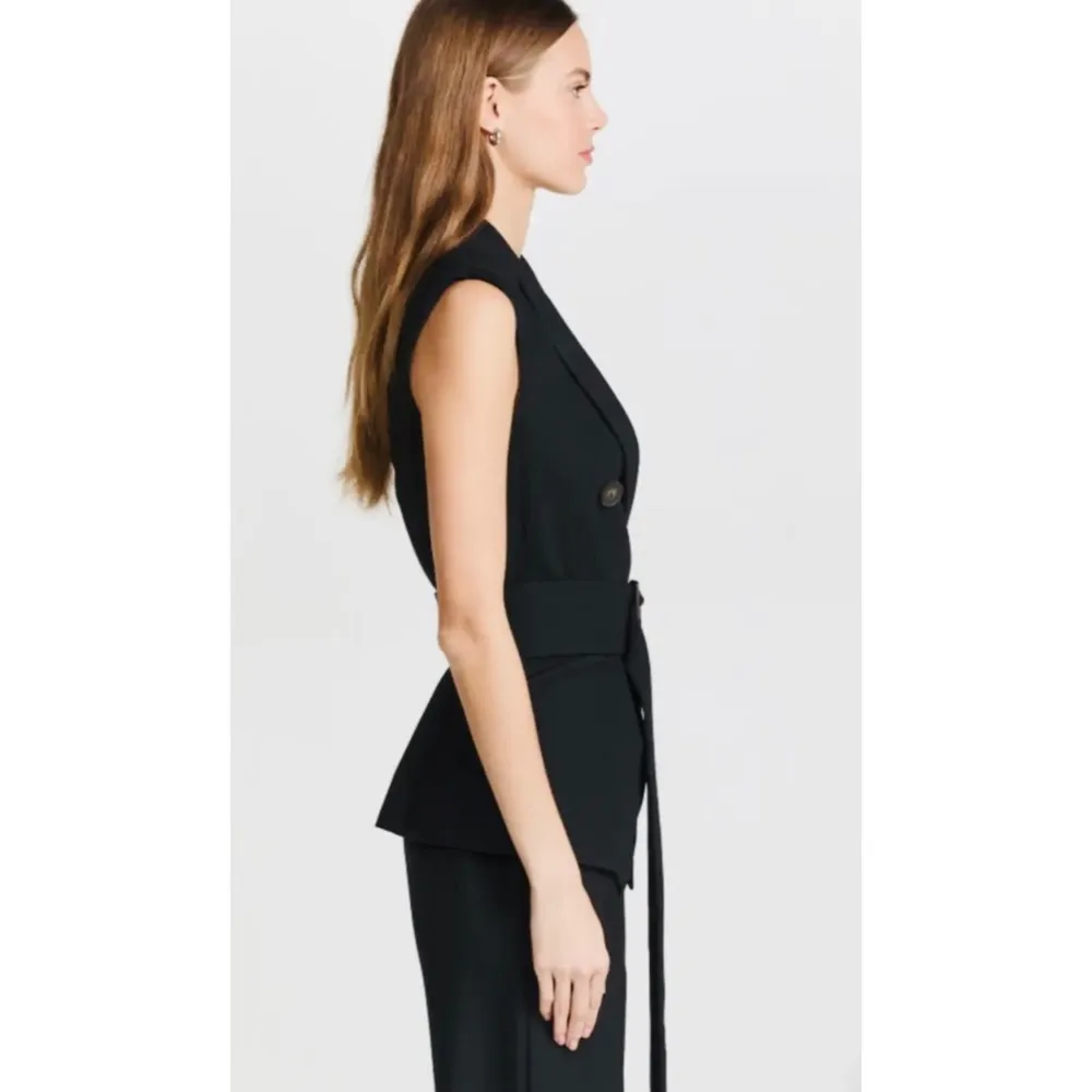 Vince Black Wool-blend Sleeveless Blazer - Image 5