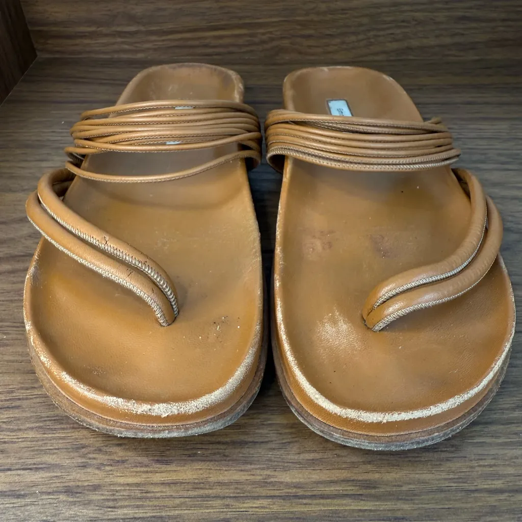 Emme Parsons Roma Strappy Napa Sandals size 8.5 Tan - Image 8