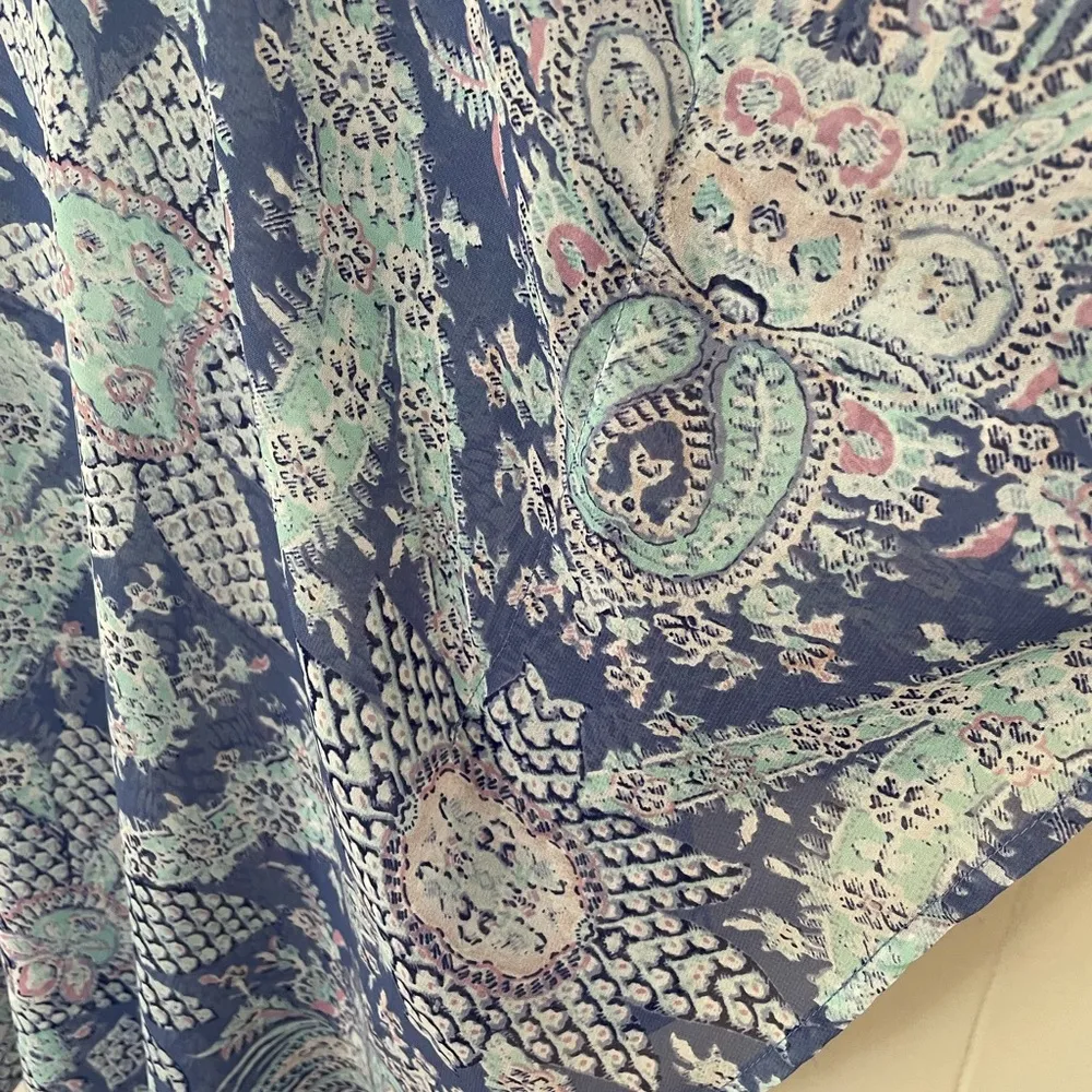 Show Me Your Mumu Moon Tunic Sheer Blue Boho Kimono Sleeves ~ Size S - Image 6