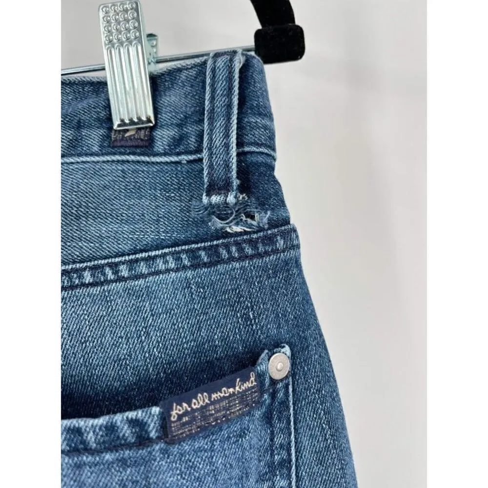7 For All Mankind‎ Women's Straight Austyn Jeans Blue Denim Medium Wash Size 30 - Image 6