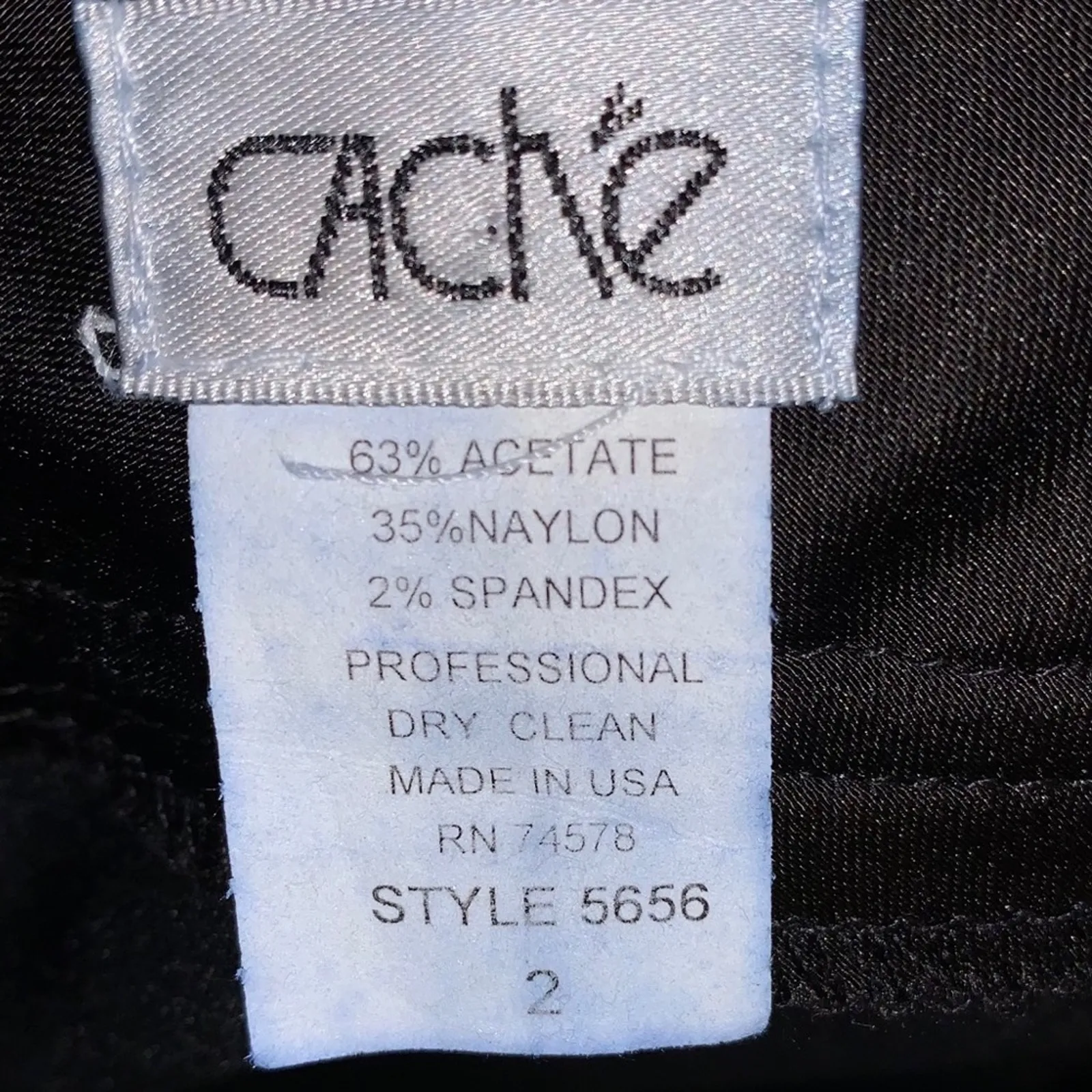 Cache Black Satin Front Slit Embellished Skirt - Image 5