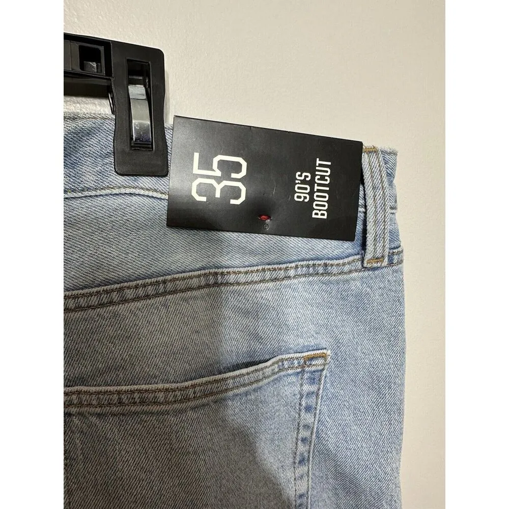 BDG Urban Outfitters 90s Bootcut Jeans Women's Blue Light Wash Denim Size 35 NEW - Image 4