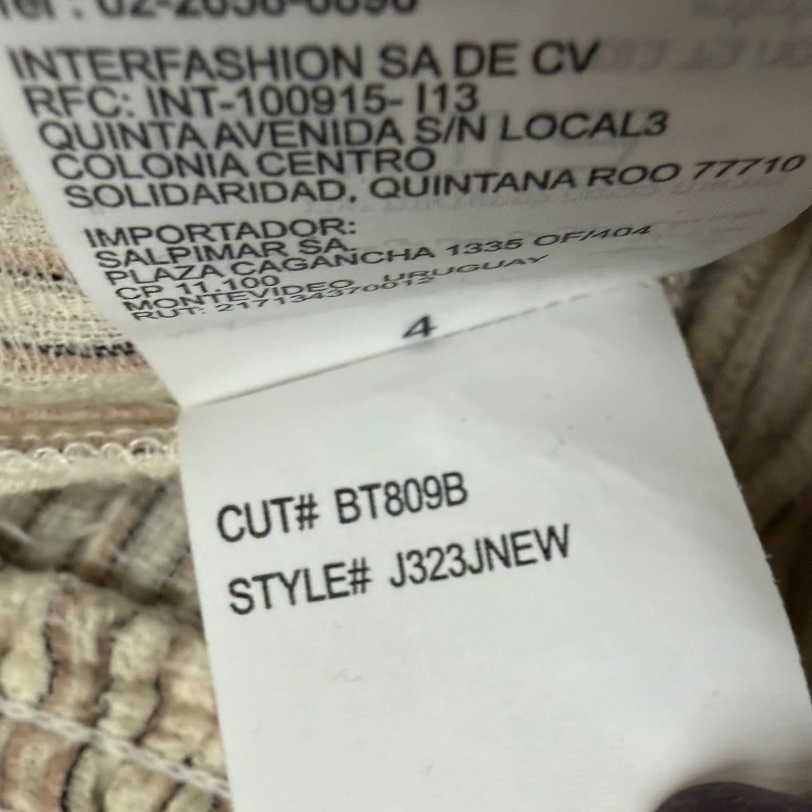 Billabong Wide Leg Pants Womens L Cream New Waves Stripe Beach Coastal Chic - Image 13