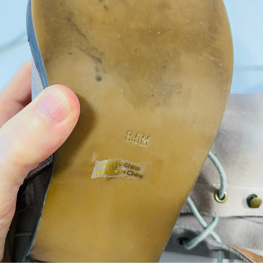 FREE PEOPLE x JEFFREY CAMPBELL Thigh High Suede Lace Up Boots - Image 11