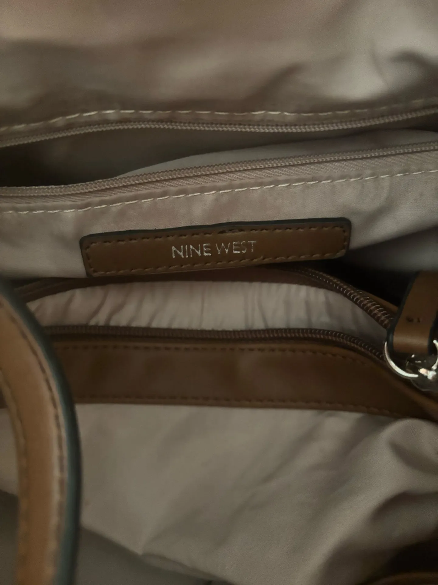 Nine West Tan Bag Leather - Image 2