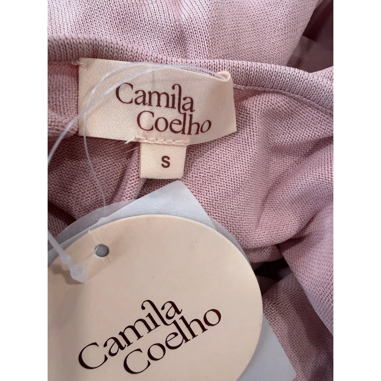 Camila Coelho Justine Halter Light Pink Maxi Minimalist Old Money Dress NWT S - Image 5