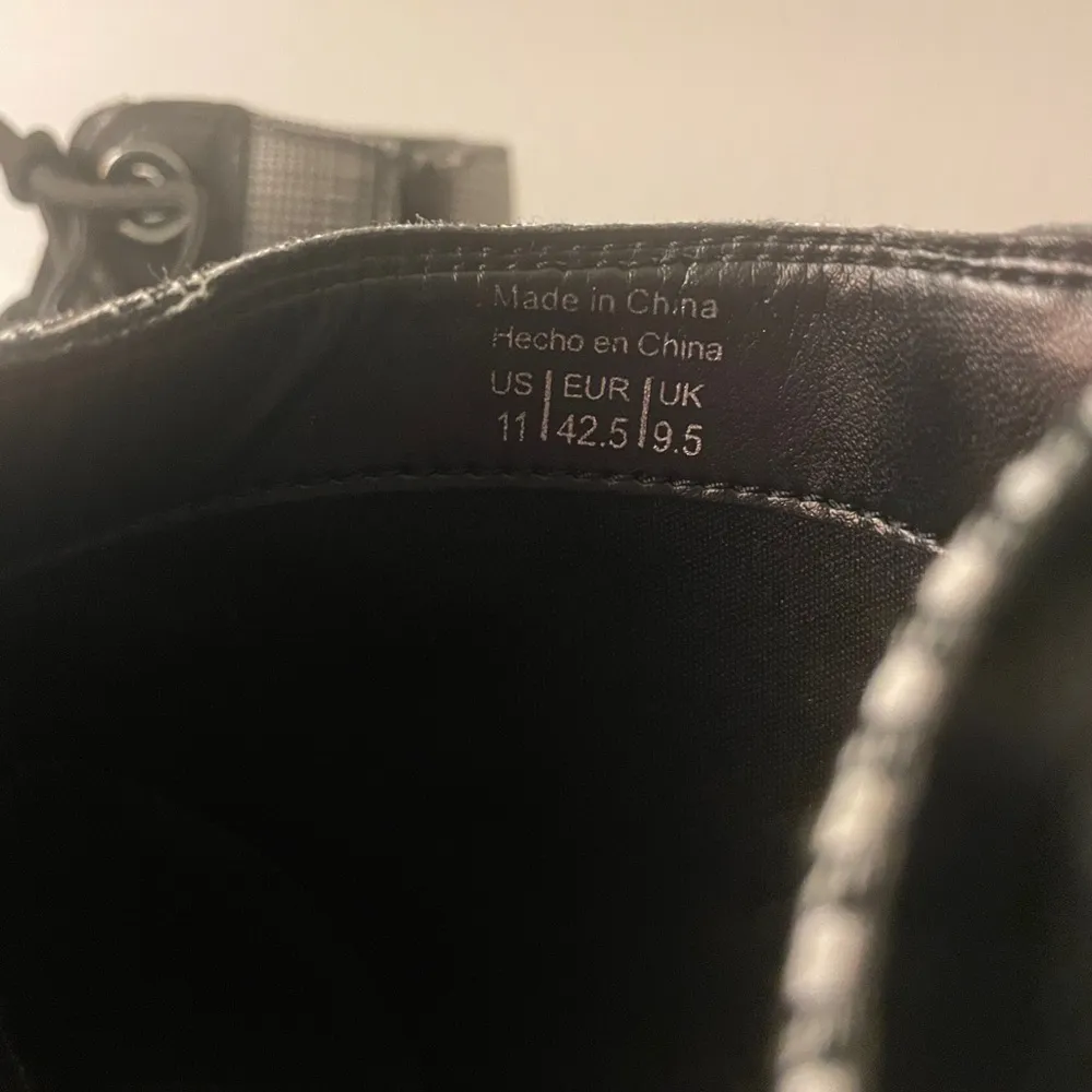 Aldo Black & White Glen Plaid Anorficlya Lug Sole Lace Up Studded Moto Boot - Image 8