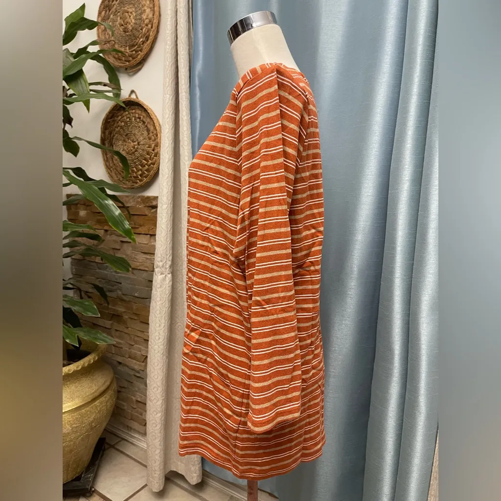 Pendleton Orange and White Striped Top - Image 2