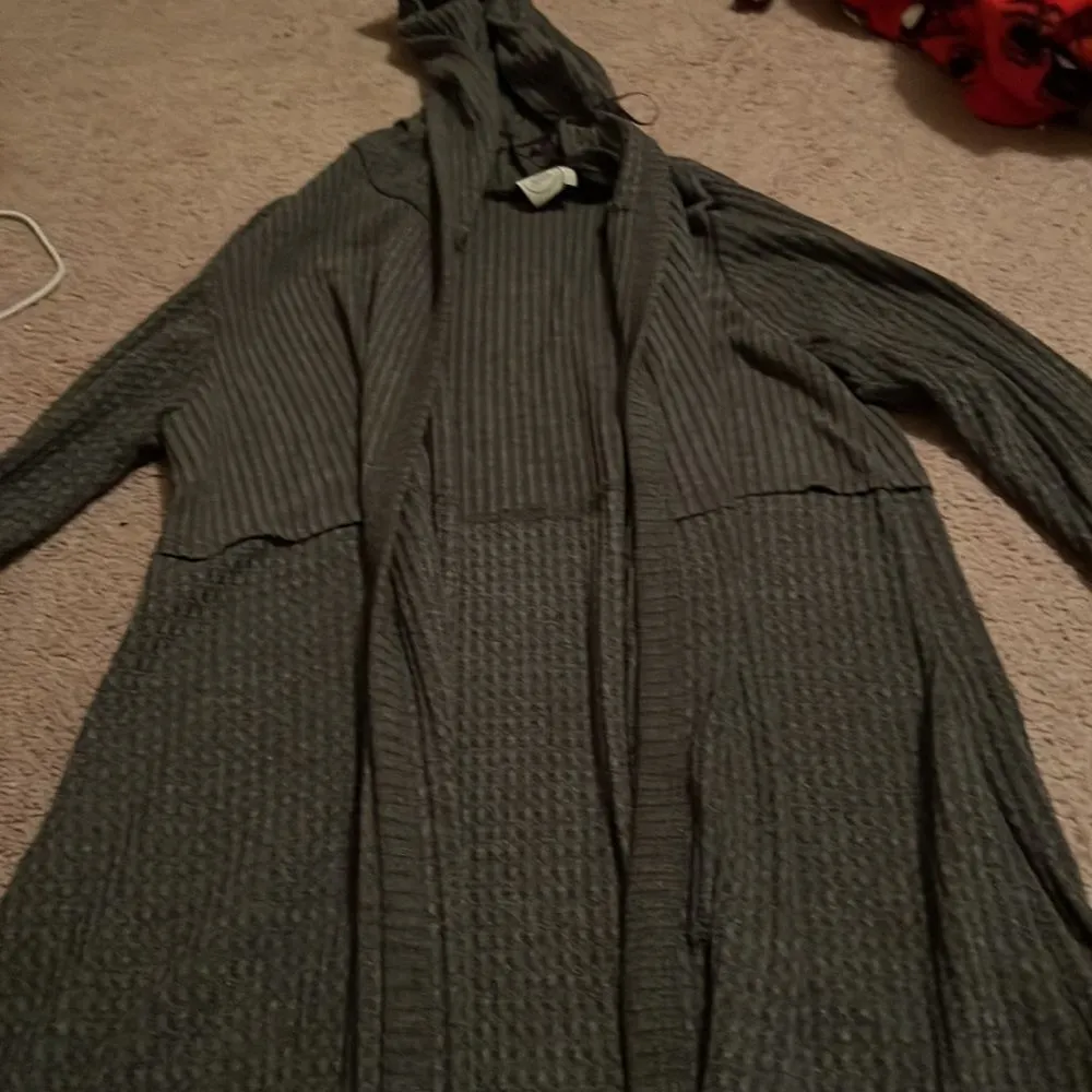 Paper crane large grey open cardigan M - Image 4