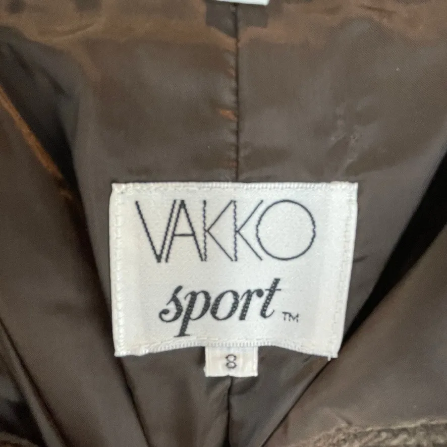 Vakko Sport Genuine Suede High Waist Pants Women’s Small – Chocolate Brown Size 8 - Image 4