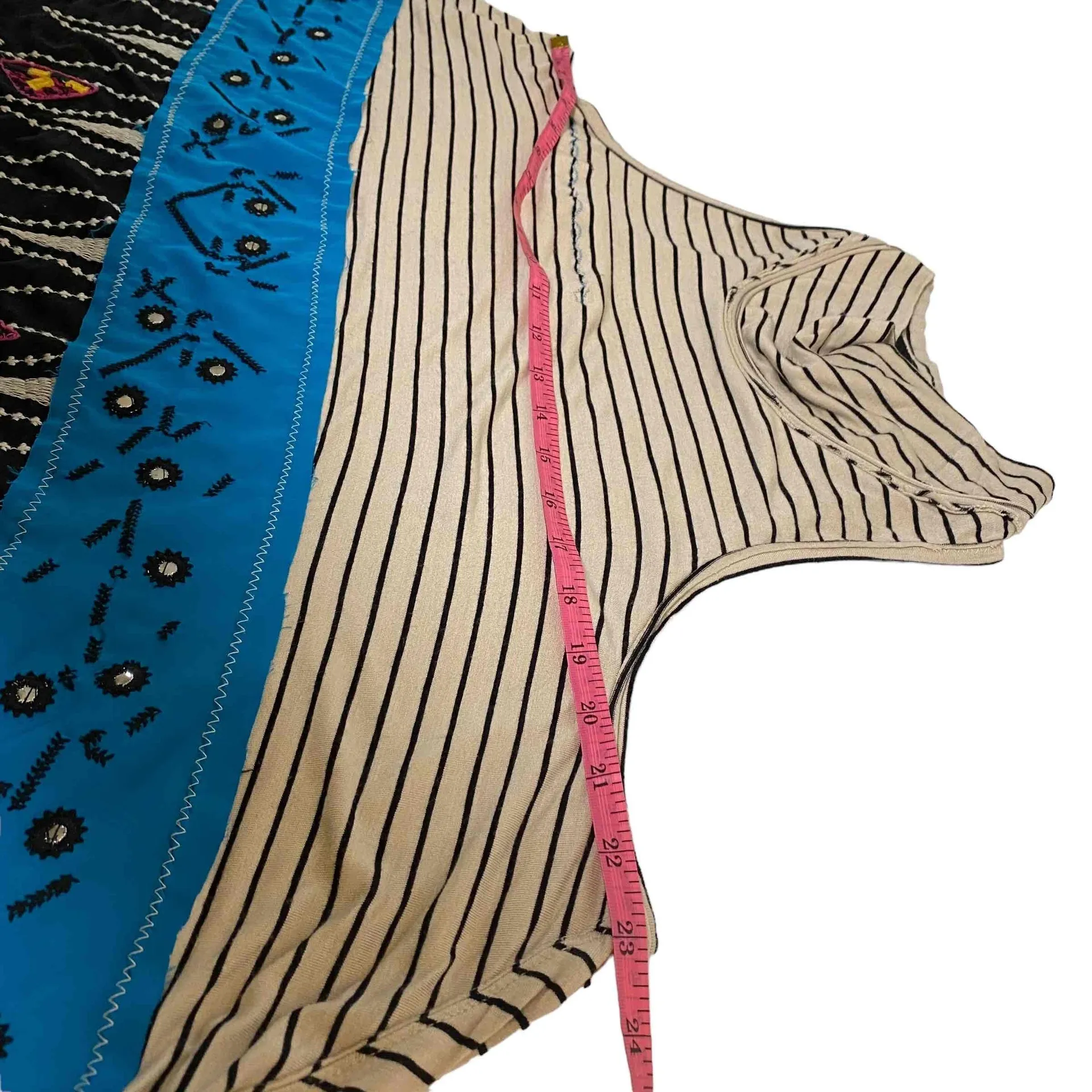 We The Free Womens‎ Blue Embroidered North South Tank Top Sleeveless Sz S-flawed - Image 12