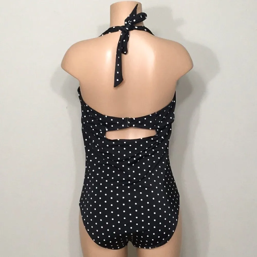 New. SWIMSUITS FOR ALL black and white swimsuit. Black Size 14 - Image 11