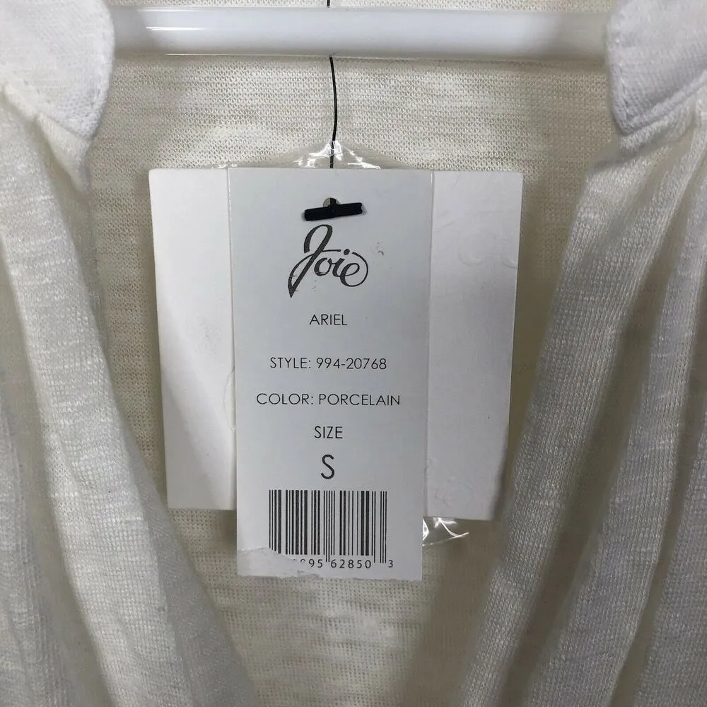NWT Joie 100% Linen 'Ariel' Top Porcelain Sz Small - Image 5