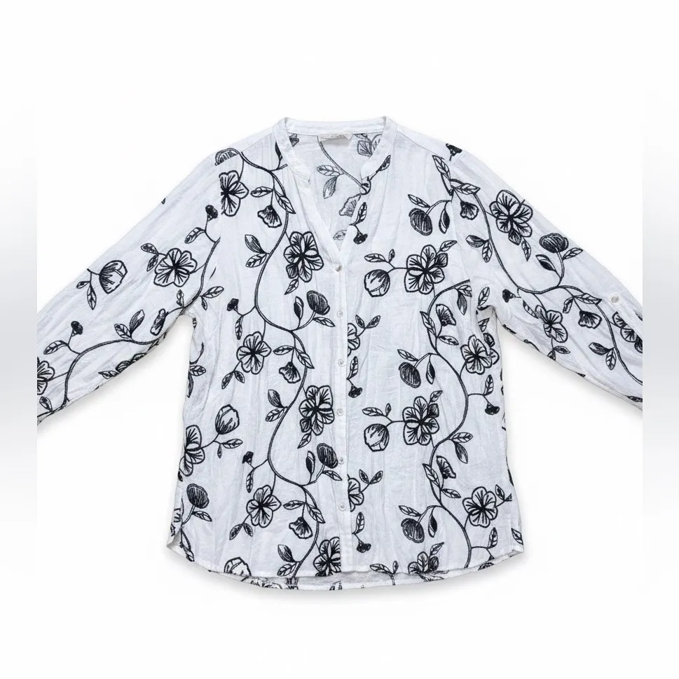 KINDRED ANTHROPOLOGIE Women’s Plus Size Embroidery Peasant Boho Style Tunic Top - Image 10