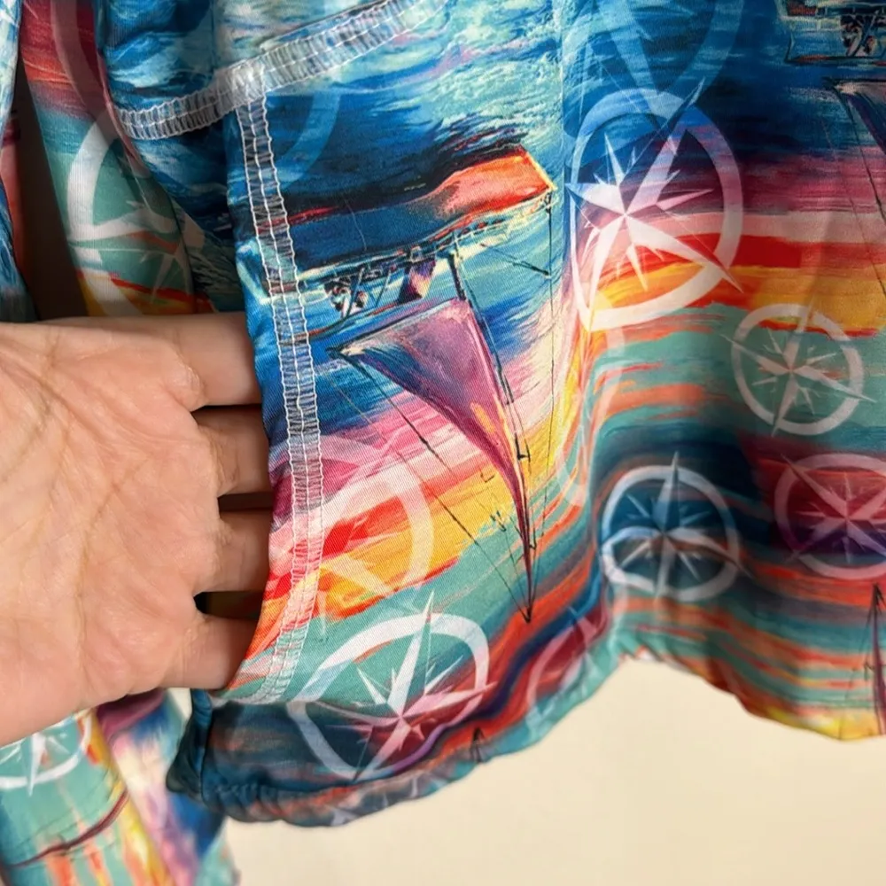 Rejane monetti ladies stretch outdoors beach fishing long sleeve tennis top XL Blue - Image 4