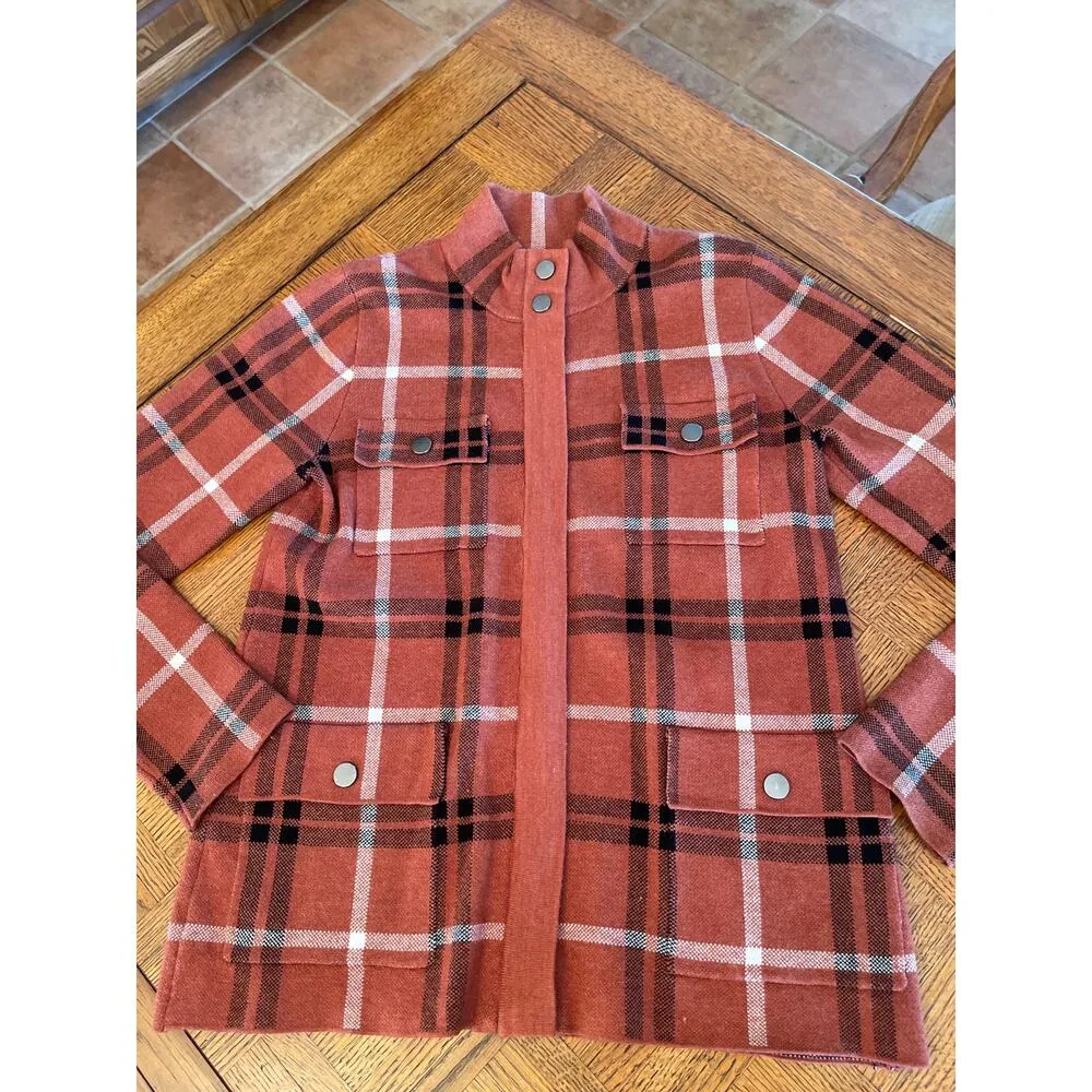 JOIE KNIT ZIP AND BUTTON DOWN JACKET MEDIUM - Image 2