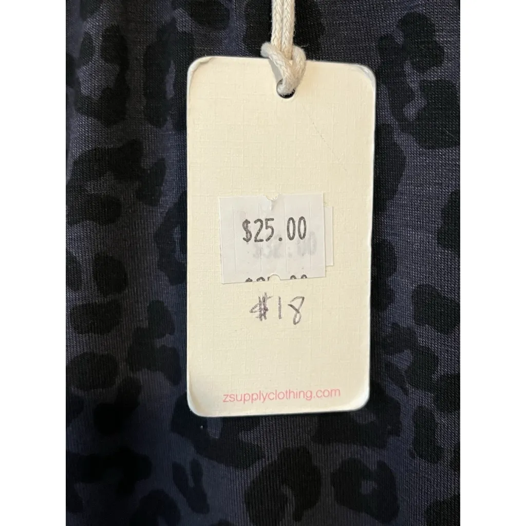 Z Supply Body Suit Womens L 12-14 Purple Black Leopard Print Short Sleeve NWT - Image 9