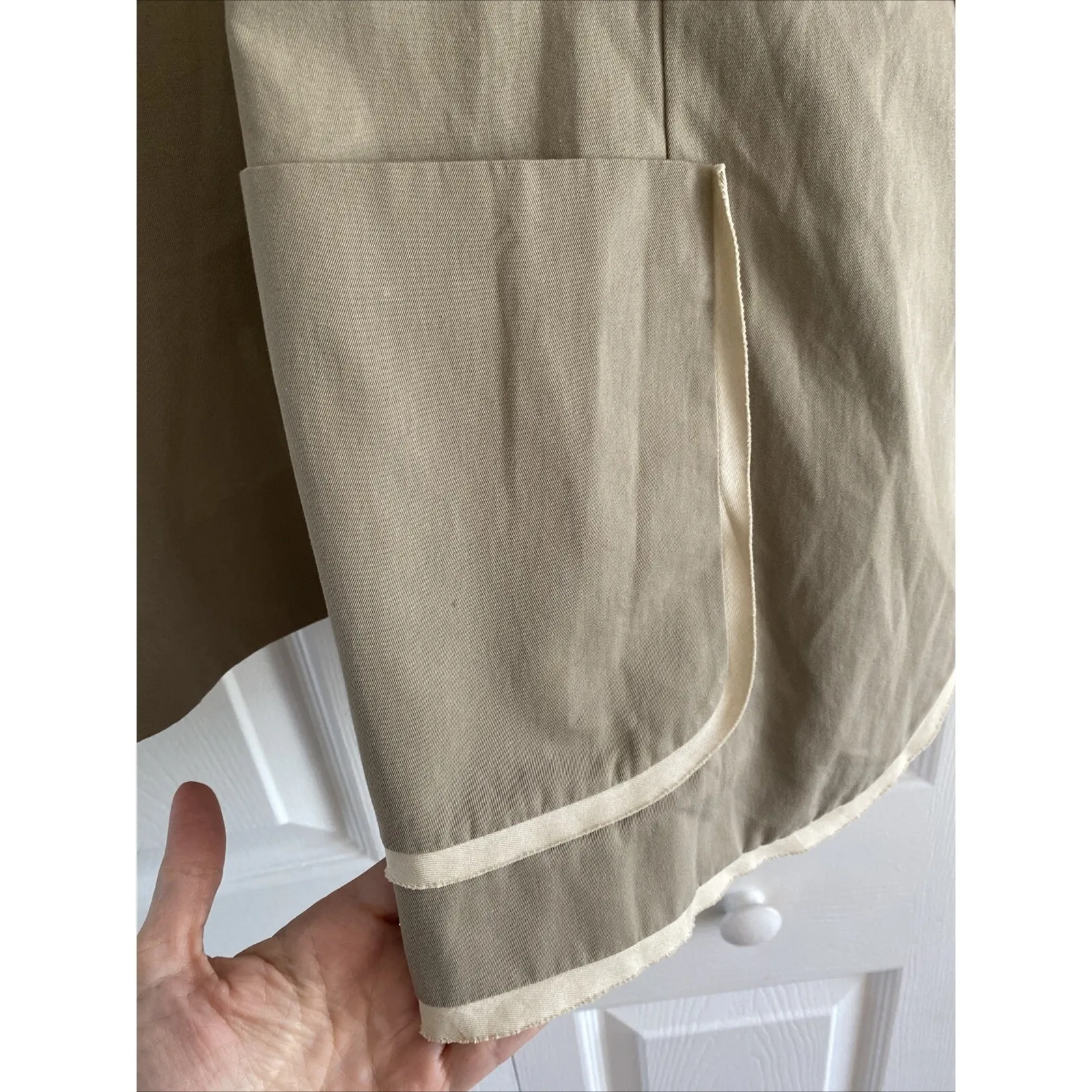 Gianfranco Ferre Women's EU 56 2XL Tan Blazer Jacket Italy Corpcore Quiet Luxury Brown Size XXL - Image 4