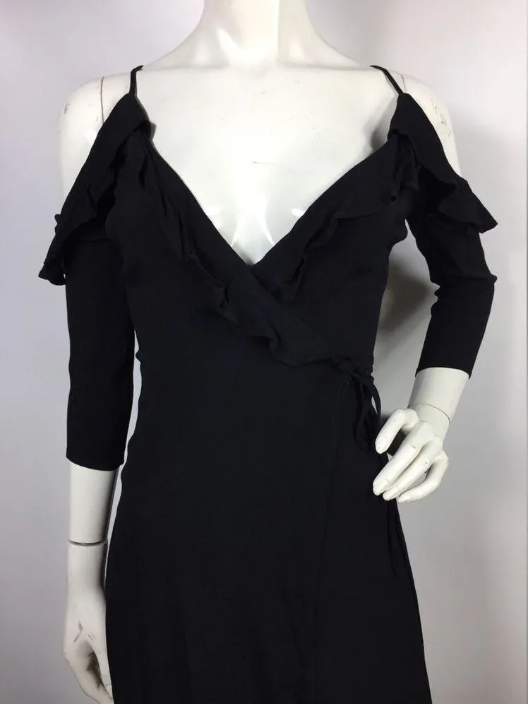 Majorelle Wrap Dress Cold Shoulder Black Size XXS - Image 7