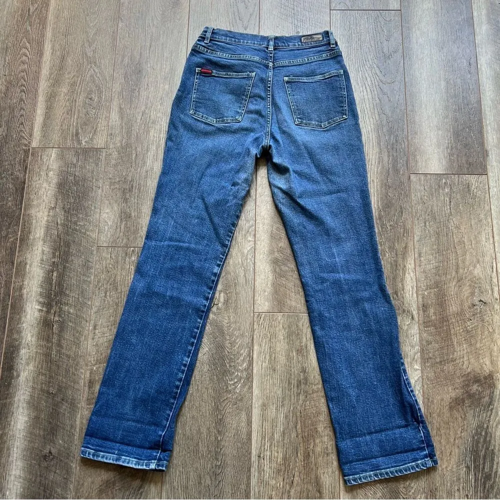 FUBU The Collection Jeans High Waist 90's Retro Straight Leg Jeans Size 7/8 Blue - Image 7