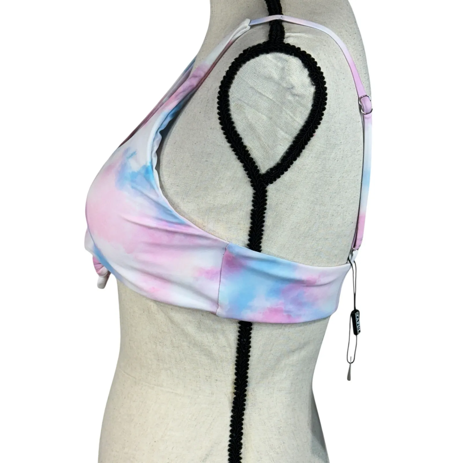 Zaful SZ 6 Bandeau Bikini Swim Top Tie-Dye Padded Cups Adjustable Straps Knotted - Image 6