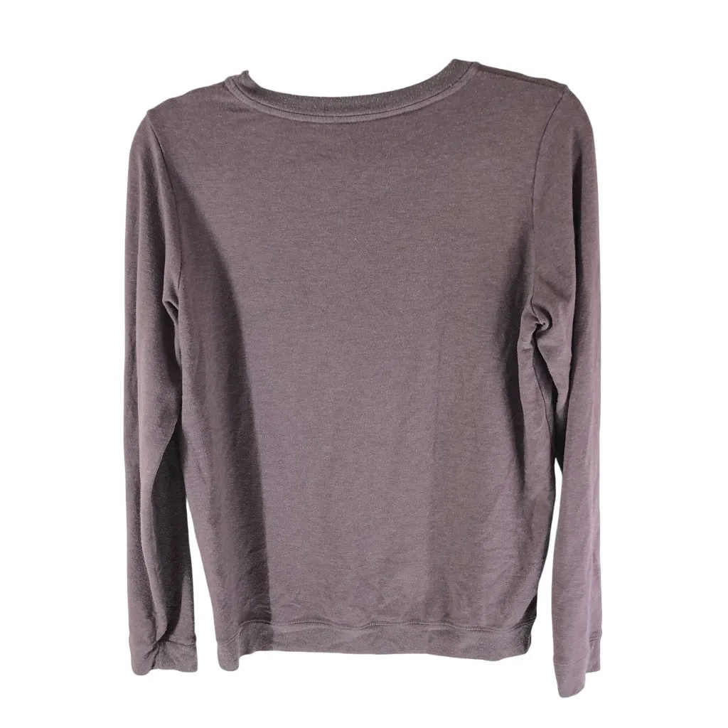 Everlane Womens Top Scoop Neck Long Sleeve Mauve Purple S - Image 2