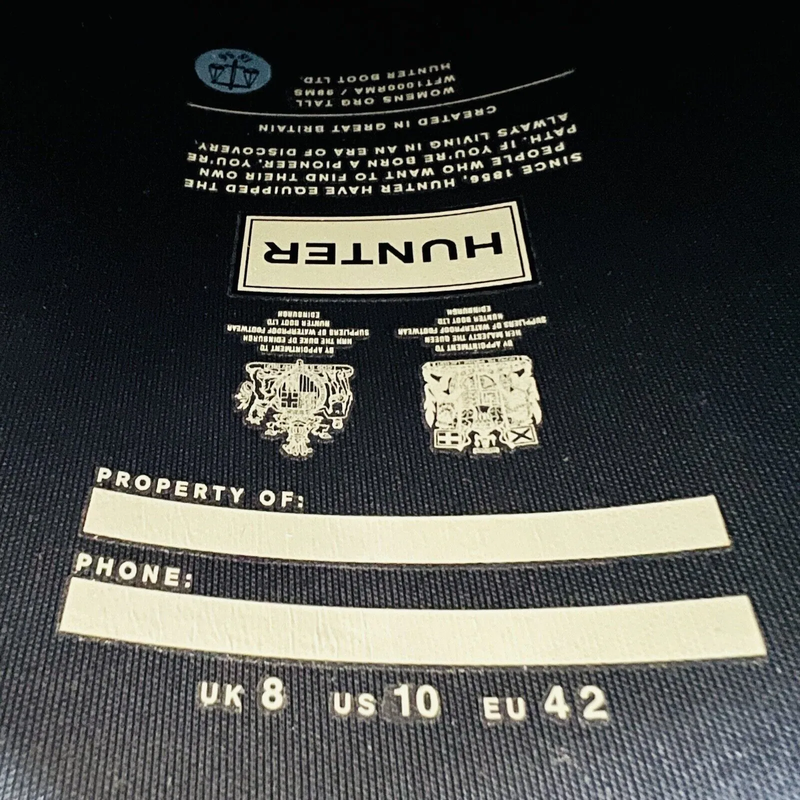 HUNTER Original Tall Black Buckle Strap Rain Boots - US 10 - Image 9