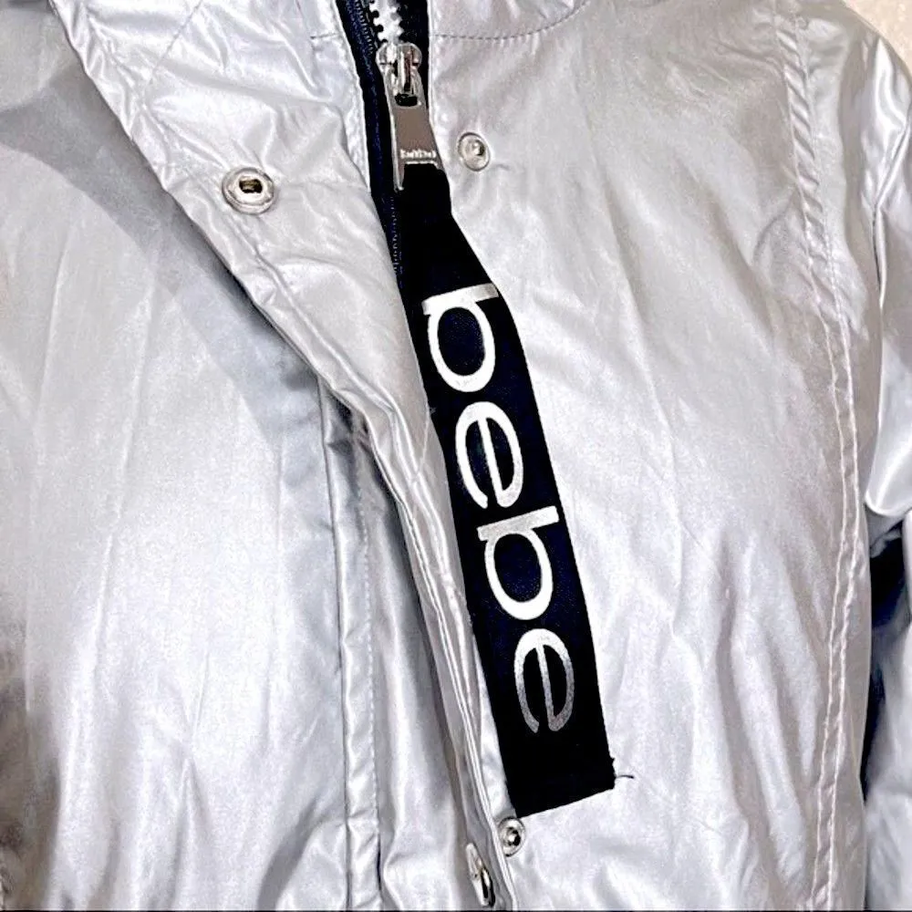 Bebe Sport Y2K Silver Insulated Jacket Size Medium - Image 7
