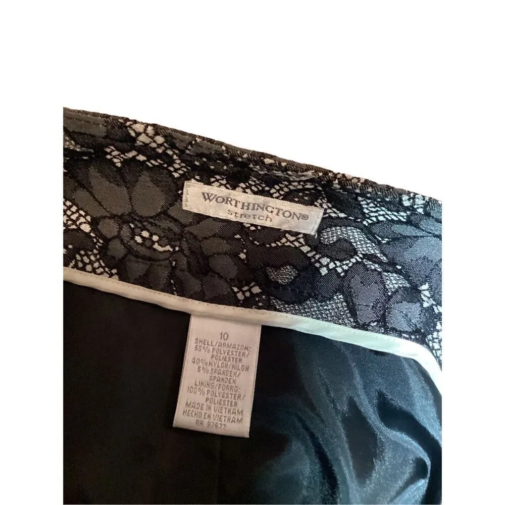 Worthington Lace Pencil Skirt Formal Straight Career - Image 3