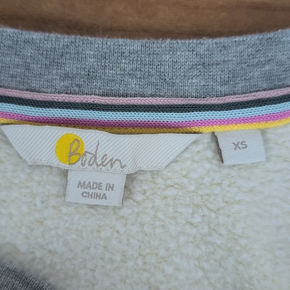 Boden Striped Raglan Colorblock Sweatshirt XS Pink - Image 3