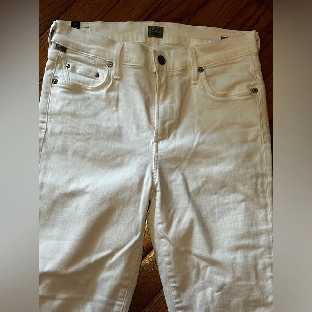 CITIZENS OF HUMANITY OPTIC WHITE ROCKET HIGH‎ RISE SKINNY JEANS SZ 28 - Image 3