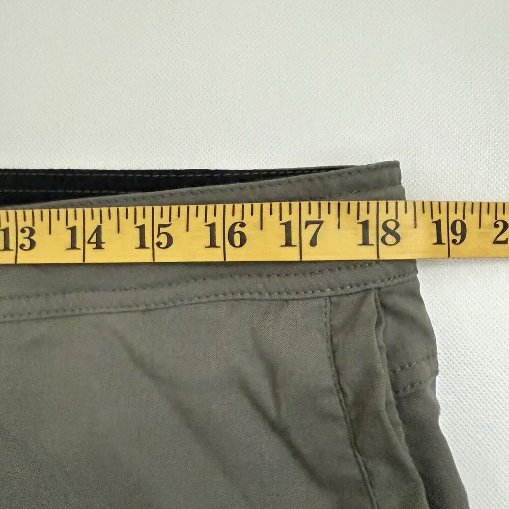 Prana Womens Pants 12 Green Breathe Crop Capri Hiking Outdoor Light Gorpcore - Image 5