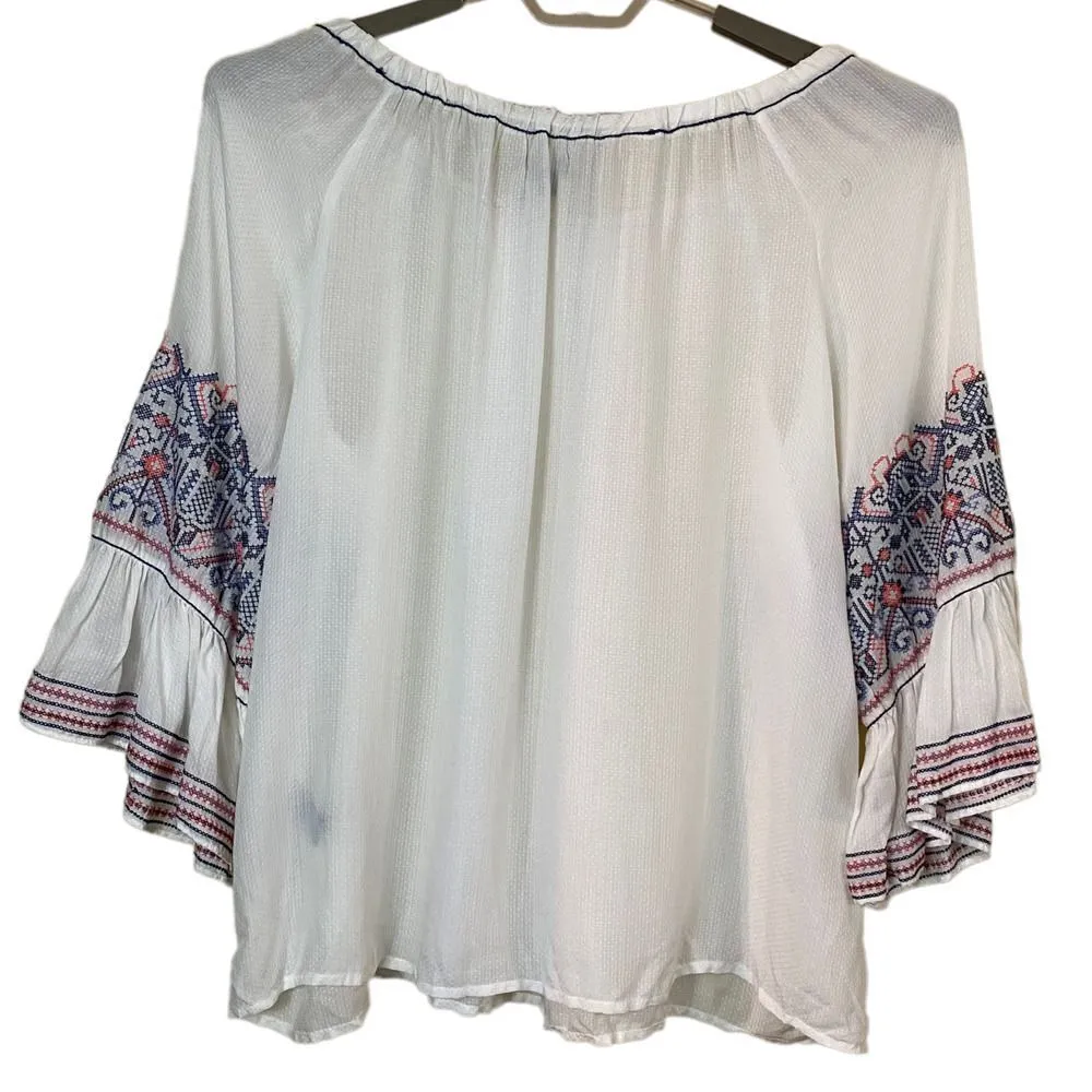 Max edition  Boho Embroidered Blouse Size XL - Image 5