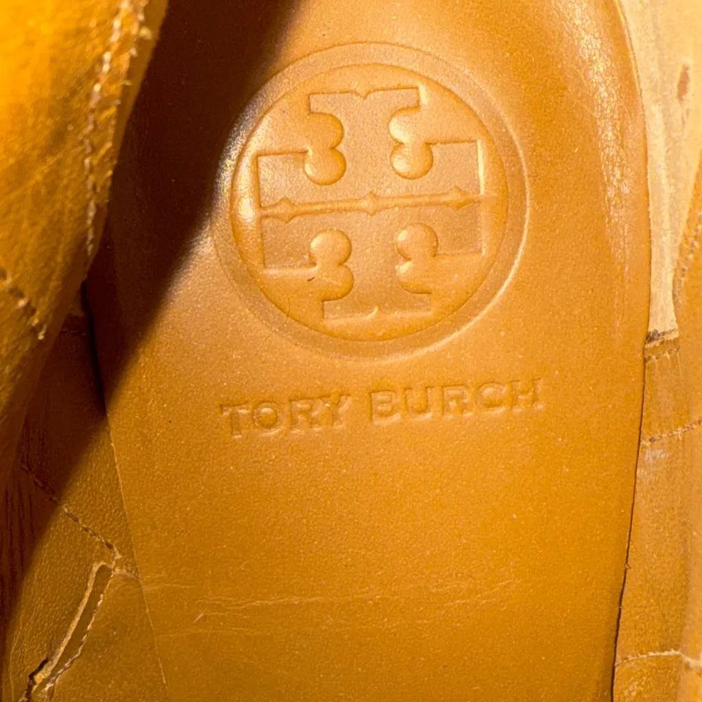TORY BURCH Sabe Suede Caramel Tan Ankle Boots Booties Size 7.5 - Image 12