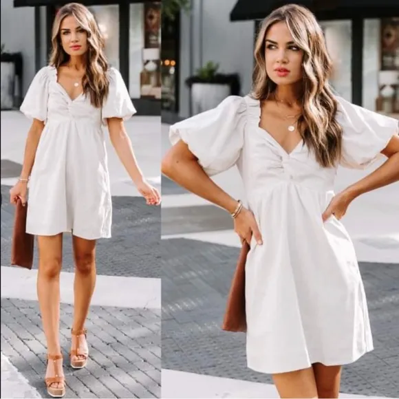 VICI | Danielle Puff Sleeve Dress - Image 2