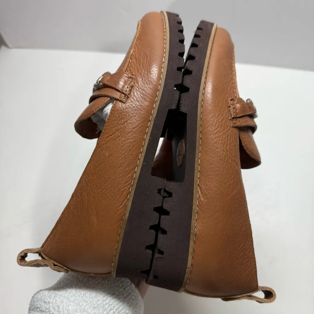 NWOT Gentle Souls Women's Eugene Lug Bit Leather Loafer In Cognac Size 6 1/2M - Image 10