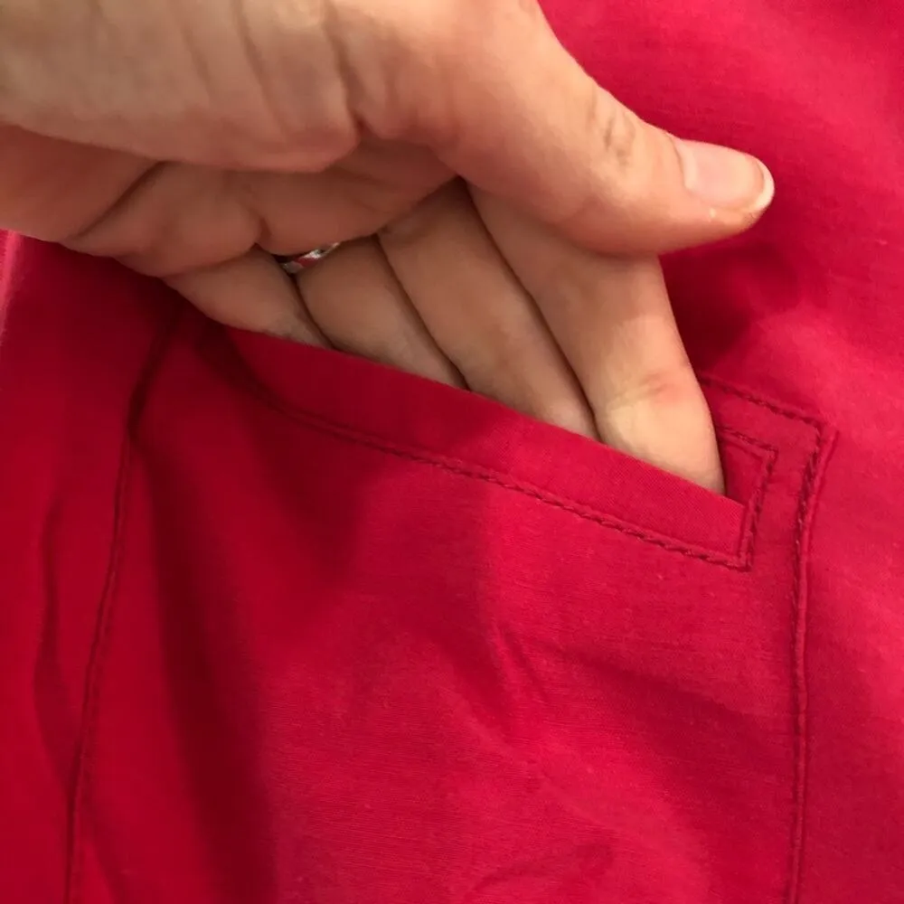 Magaschoni Collection Vintage Pink Belted Dress Womens 2 Trad Wife Modest Casual - Image 6