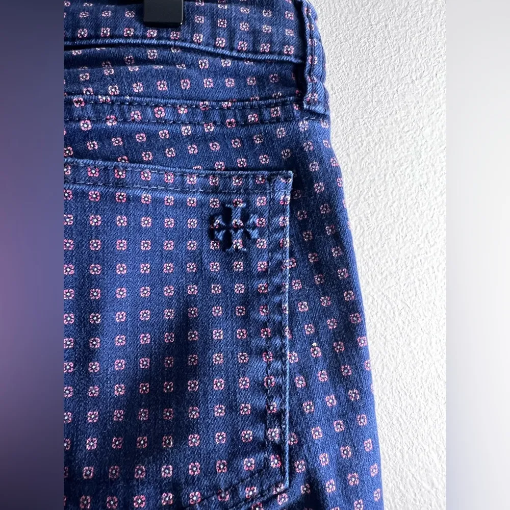 Tory Burch Tory navy daisy dots Emmy ankle crop pants size 29 - Image 4