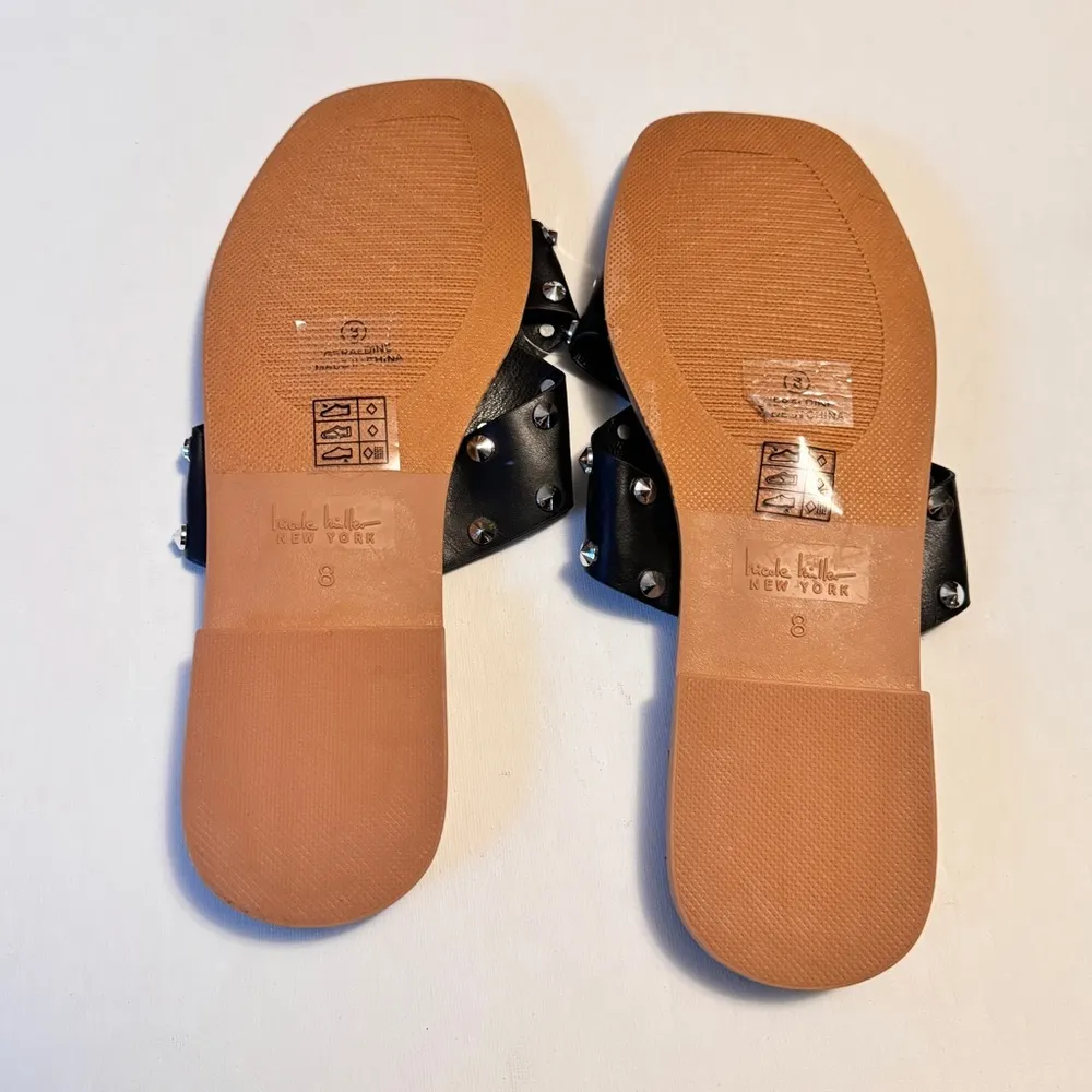 Nicole Miller New York Low Heel  Women's Geraldine  Studded Slide Sz 8 - Image 10