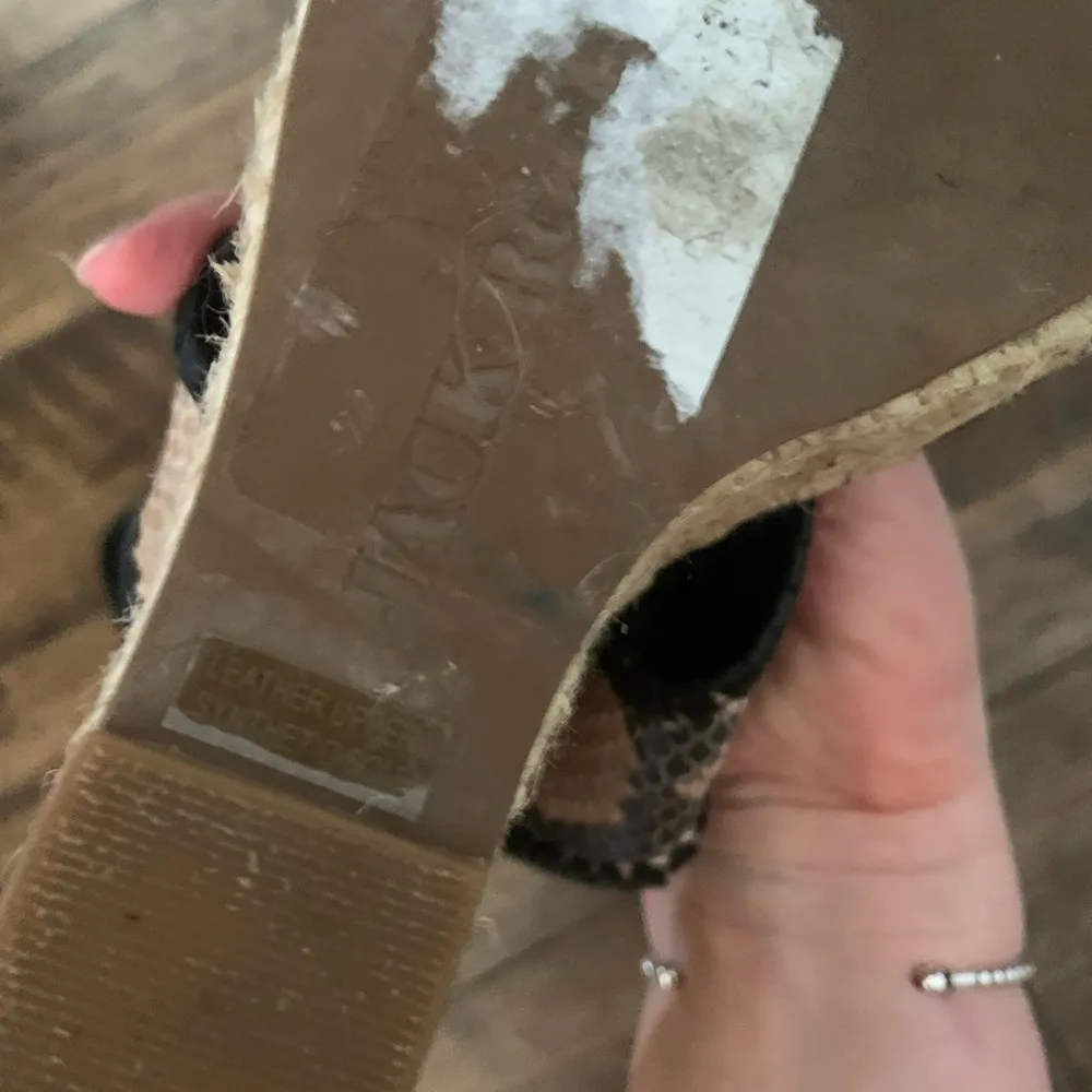 Marbella Jack Roger’s snakeskin summer boho leather suede wedges $145 designer - Image 9